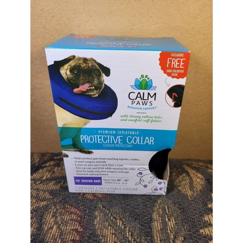 Calm Paws Behavior Support Premium Inflatable Protective Collar- Size Medium